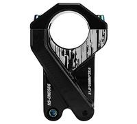 Potence de vélo de montagne, potence de guidon courte en aluminium 31,8 x 50 mm, accessoires de vélo haute performance avec pince de barre à 4 boulons, ajustement universel pour (Noire)