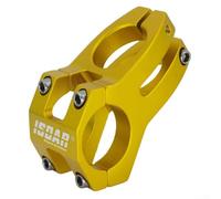 Potence de vélo en alliage d'aluminium 6061 avec quatre boulons pour guidon de 31,8 mm et tubes de direction de 28,6 mm usinés CNC (doré)