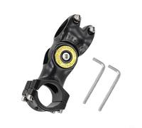 Potence de vélo réglable pour vélos de montagne et de route, rehausseur de guidon en alliage d'aluminium avec angle de + 60 à -60 degrés, système de verrouillage à double vis, finition sablée, taille