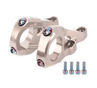 Potence de VTT à montage direct pour fourche à double couronne, collier de serrage de guidon de 31 à 8 mm de diamètre, fabriqué en alliage d'aluminium 6061 traité CNC (argent)