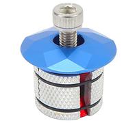Potence d'extension de direction de vélo, capuchon supérieur, bouchon de compression en alliage d'aluminium, écrou étoile, pour VTT et vélo de route, pivot de fourche avant (Bleue)