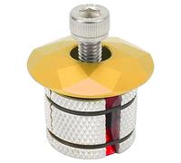 Potence d'extension de direction de vélo, capuchon supérieur, bouchon de compression en alliage d'aluminium, écrou étoile, pour VTT et vélo de route, pivot de fourche avant (Or)