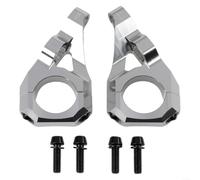 Potence DH 6061 Aluminium pour VTT Fourche Double pour couronne | Alliage 6061 pour robuste, montage direct, compatible fourches double pour couronne, finition anodisée durable(Silver)