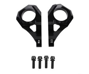 Potence DH 6061 Aluminium pour VTT Fourche Double pour couronne | Alliage 6061 pour robuste, montage direct, compatible fourches double pour couronne, finition anodisée durable(Black)