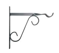 Potence fer plat classique volute 20x20 cm - Anthracite - Made in France