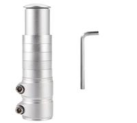 Potence Fourche Guidon Vélo Riser en Alliage d'aluminium Rallonge, Tige de Fourche pour Vélo Réglable Rehausse, Guidon Fourche Extenseur, Pour Vélo En Aluminium Pour Vtt, Vélos Ville (Argent)