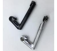 Potence Guidon Alliage Alu 25.4mm Pour Fourche | Alliage aluminium léger, inclinaison -17°, diamètre 25.4mm, pour fourche filet, position ergonomique(silver)