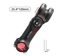Potence pour vtt Alliage 6061 Légère Double 31.8mm Potence pour | Angle réglable -60° à +60°, réduit pression lombaire, idéal longue distance, finition noire mate(25.4*120)