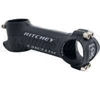 Potence Ritchey WCS 4Axis 31,8 mm, longueur 80 mm, inclinaison 6°, finition en feuille, poids léger 115 g, serrage à 4 vis pour une grande rigidité, idéale pour la route, le gravel, le cross country