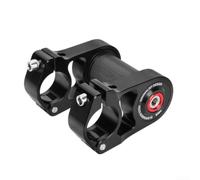 Potence Vélo Pliable Aluminium 25.4x45mm Potence Vélo Pliable | Absorbe chocs horizontaux, vibrations route, confort accru, design double tige, aluminium noir