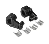Potences Adaptateur de serrage de guidon de moto CNC 28 mm 22 mm universel pour KTM 7/8" 1-1/8 Pit Dirt Bike(2pieces black)