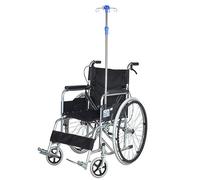 Potences pour Intraveineuse pour Fauteuil Roulant 4 Crochets Portable Fauteuil Roulant Télescopique IV Poteau Réglable en Hauteur