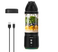 Potente frullatore portatile da 240 W, ricaricabile USB-C, a tenuta stagna e compatto, bottiglia da 700 ml senza BPA, lame seghettate a 6 foglie, perfetto per frullati, frullati proteici, ideale per