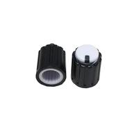 Potentiometer 10 pcs Hote:6mm 10x12mm Black Knob Cap Potentiometer Encoder Knob Flower Shaped Inner WTH118 148 RK097(Weiß)