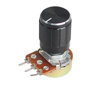 Potentiomètre à fil Potentiomètre rotatif WH148, lot de 5, 15 mm, 3 broches, en alliage d'aluminium, capuchon de bouton, kit linéaire 1K-1M(2K Ohm)