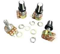 Potentiomètre à Film de carbone WH148, 20mm, 6 broches, Kit de capuchons de boutons de commutation rotatifs B1K 2K 5K 10K 20K 50K 100K 250K 500K 1M, 5 pièces/lot(250K OHM)