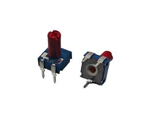 Potentiomètre à trou elliptique horizontal réglable CA9V10 PT10 1M, corps bleu, poignée rouge, 5 pièces