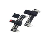 Potentiomètre coulissant droit 40MM B100K, 10 pièces, simple 5 broches avec poignée 16MM