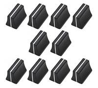 Potentiomètre Coulissant Mélangeur Fader Bouton,10PCS 19mm x12mm 4mm Trou Insert Capuchon d’arbre Potentiomètre en Plastique Contrôle de Volume Bouton Rotatif