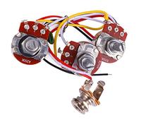 Potentiomètre de Guitare, Faisceau de Câbles de Guitare 250K Plastique et électronique avec Prise pour Jazz Bass