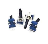 Potentiomètre de réglage du Volume, Type RK12 142, double 6 broches, A10K A20K A103 A203, longueur de l'arbre D 23.5mm, 1 pièces(20K Ohm)