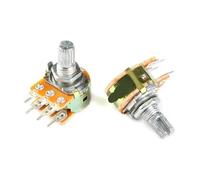 Potentiomètre double WH148 1K 2K 5K 10K 100K Ohm B1K B2K B5K B10K B20K B50K 6 broches 15 mm 1/5 pièces(2pcs,50K Ohm B50K)