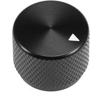 Potentiomètre en alliage d'aluminium 20x15,5 mm, bouton rotatif de contrôle du volume, trou d'arbre moleté noir, for guitare à arbre 6 diamètre