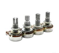 Potentiomètre Guitare 500K Axe Divisé Court pour Volume Tonalité - Compatible pour fender pour telecaster Basse Électrique Lot de 4 Métal(B250k)