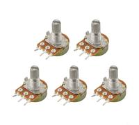 Potentiomètre linéaire coudé 50K Ohm B50K WH148 avec interrupteur intégré, arbre de 15 mm et support PC à 3 broches, film carbone, cône audio (type B),