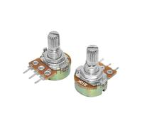 Potentiomètre linéaire WH148, 10 pièces, B1K B2K B5K B10K B20K B50K B100K B250K B500K B1M, arbre de 15mm avec écrous et rondelles 3 broches WH148(20K Ohm)