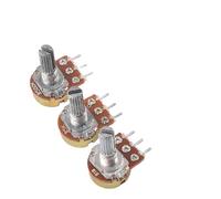 Potentiomètre linéaire WH148, arbre de 15mm avec écrous et rondelles 3 broches WH148 B1K B2K B5K B10K B20K B50K B100K B250K B500K B1M * 2 pièces(10K Ohm)