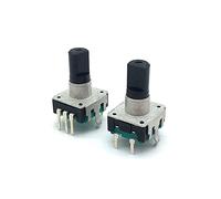 Potentiomètre, potentiomètre rotatif, 5 pièces encodeur rotatif à 360 degrés EC12 RE12 encodeur audio codant 5 broches 24 positions avec interrupteur à bouton-poussoir longueur de la poignée 15 MM pot
