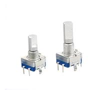 Potentiomètre, potentiomètre rotatif, 5 pièces/lot potentiomètre d'encodeur rotatif EC11 20mm avec interrupteur potentiomètre numérique à 5 broches potentiomètres à poignée de type D