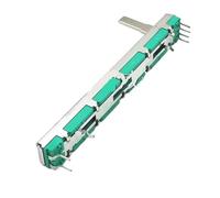Potentiomètre poussoir for console de mixage, double canal, 6 broches, A10K, longueur totale 75 mm, course 60 mm, potentiomètre coulissant, 5 à 10 pièces(10PCS)