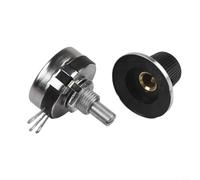 Potentiomètre rotatif en carbone WTH118-2W, cône linéaire 10 K Ohm, tour unique 270°, puissance nominale 2 W, arbre rond avec design industriel à 3 bornes pour audio