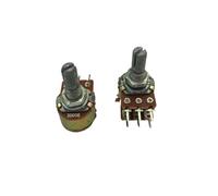 Potentiomètre rotatif linéaire conique WH148 B1K/B5K/B10K/B20K/B50K/B100K/B250K/B500K ohm 6 broches, axe logarithmique 15 mm, 5 pièces(B10K)
