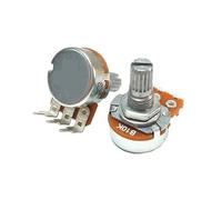 Potentiomètre RV16AF type 16, B10K simple, 11 positions, 3 broches, angle droit, axe 15 mm.
