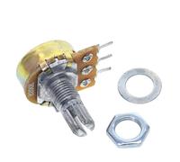 Potentiomètre stéréo/pa/étanchéité WH148 B1k B2k B5k B10k B20k B50k B100k B250k B500k B1M 15 mm 3 broches 2 pièces(10K Ohm)