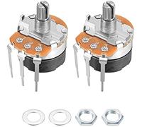 Potentiomètre WH138 avec interrupteur B10K Ohm, résistances variables, rotatif à un tour, Film de carbone conique, 2 pièces