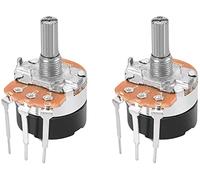 Potentiomètre WH138 avec interrupteur B500K Ohm, résistances variables, rotatif à un tour, Film de carbone conique, 2 pièces