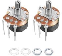 Potentiomètre WH138 avec interrupteur, résistances variables 20K Ohm, rotatif à un tour, Film de carbone conique, 2 pièces
