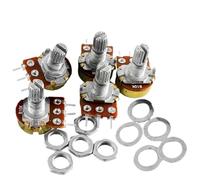 Potentiomètre WH148, arbre de 15mm, 3 broches, B1K B5K B10K B20K B50K B100K B500K, avec écrous et rondelles, 5/10 pièces(10PCS,500K Ohm)