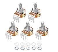 Potentiomètre WH148 avec interrupteur, résistances variables, 500K Ohm, cône à Film de carbone rotatif à un tour, 5 pièces