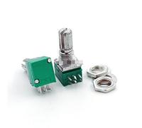 Potentiomètres， 5pcs / lot 6pin RK097G B50K B503 50K Potentiomètre double avec interrupteur Autoplificateur d'amplificateur d'amplificateur d'étanchéité de l'amplificateur d'étanchéité 15mm