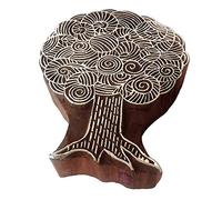 Poterie Bois Bloc Gros Arbre à tourbillon Design Grand Impression Timbre
