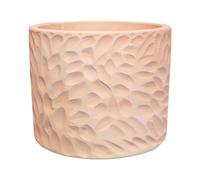 POTERIE DU BOUSQUET-Pot cylindrique en terre cuite coloris beige Poterie du Bousquet Artisan - diamètre 42 x H 37 cm