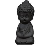 Poterie Noire Petite Statue de Bouddha Maison Petite Statue sereine Figurine de méditation Zen Salon de thé Chambre décoration Practical