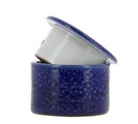 Poterie Turgis - Beurrier à eau en grès bleu 210g - Made in Calvados