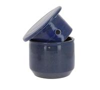 Poterie Turgis - Beurrier à eau en grès bleu 500g - Made in Calvados