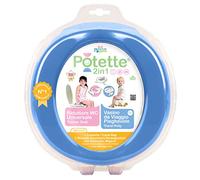 Potette 2 en 1 réducteur de toilette et de toilettes - comprend 3 pièces de rechange, Bleu
